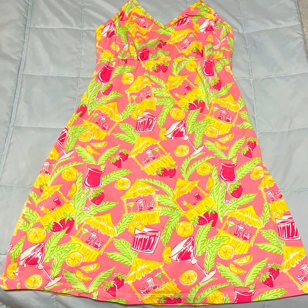 Lilly Pulitzer tropical halter tie back dress